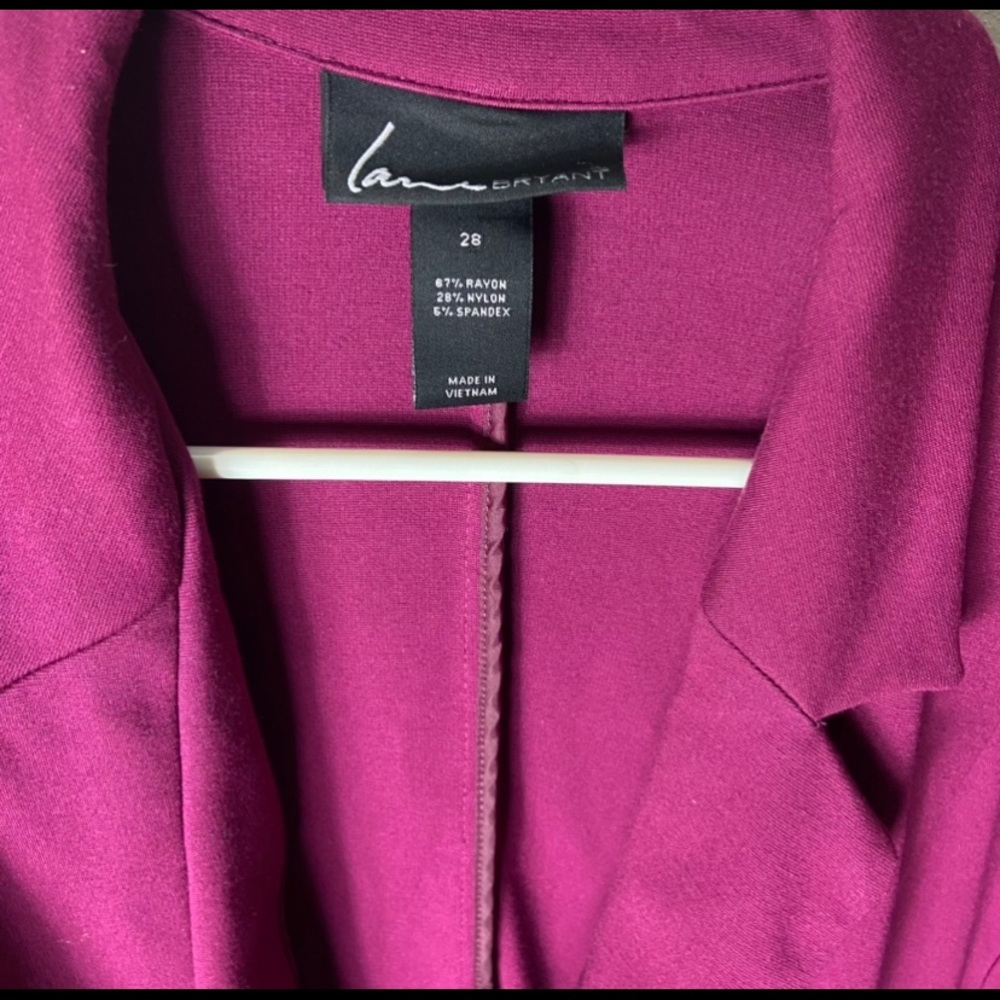 Lane Bryant Womens Purple Career Style Blazer - Picture 3 of 3